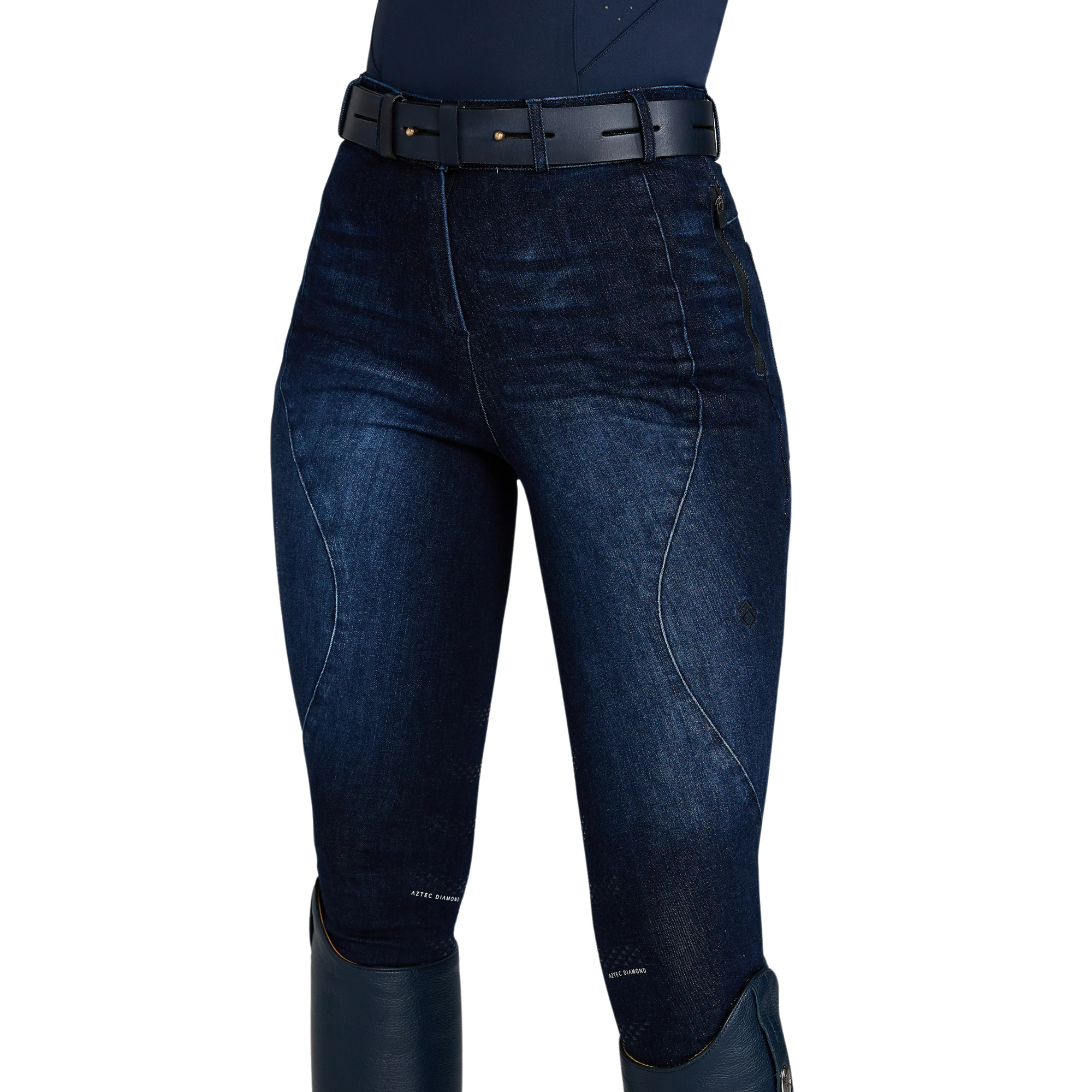 Aztec Diamond Premium Denim Breeches - Navy