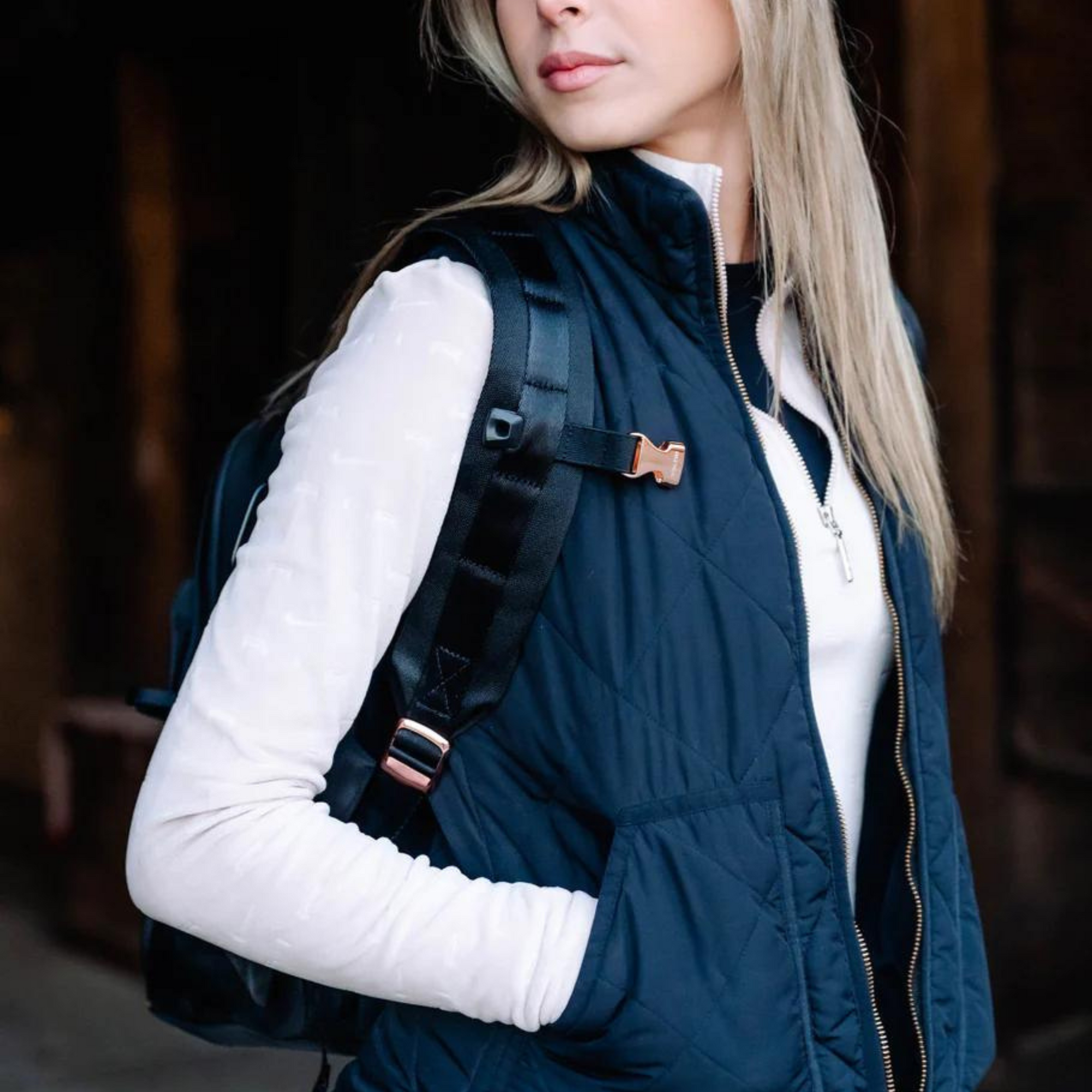 Veltri Delaire Backpack - Black/Rose Gold