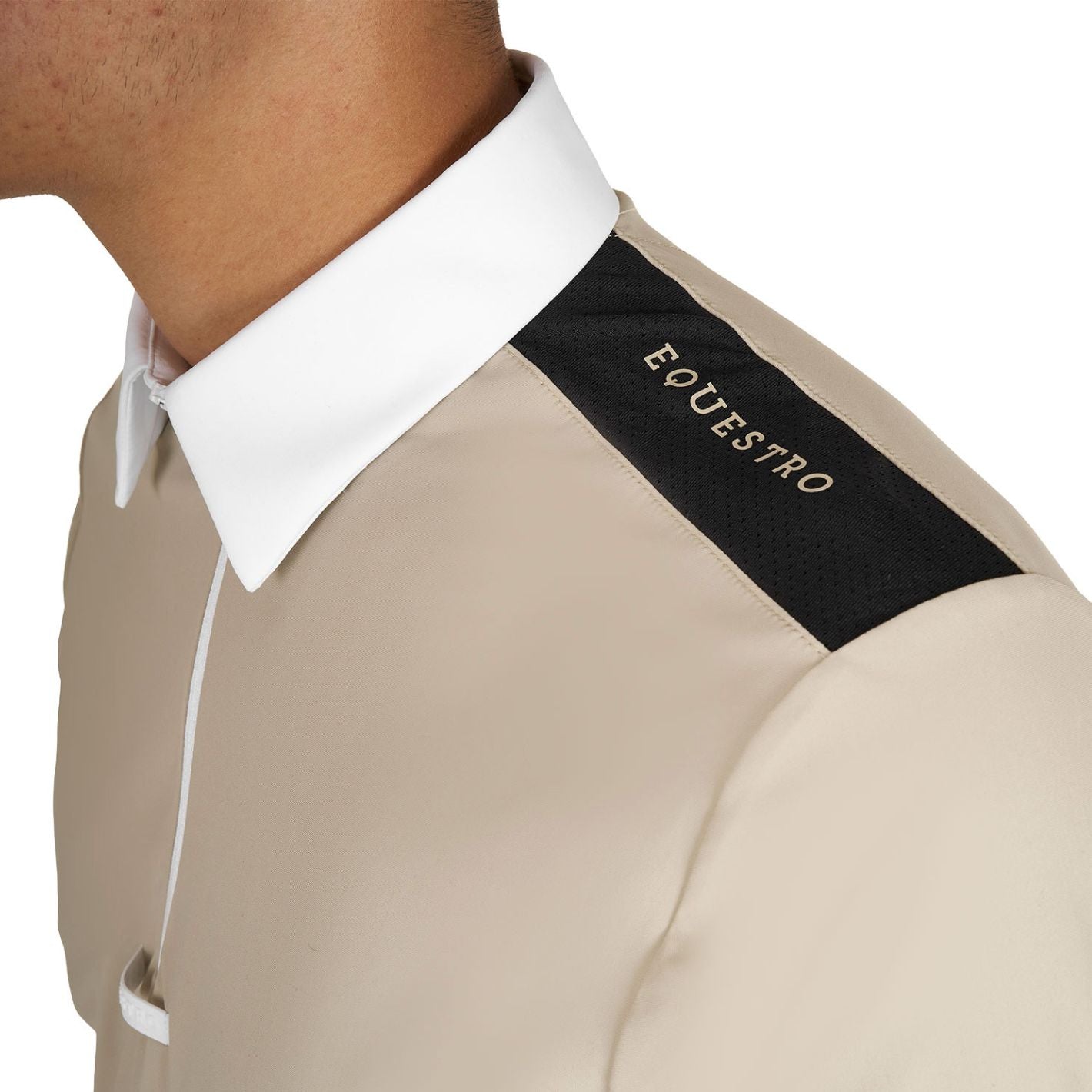 Equestro Competition Polo Shirt - Oxford Tan