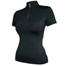 Load image into Gallery viewer, Equestrian Stockholm UV Protection Short Sleeve Top - Black Edition
