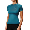 Equestrian Stockholm Dynamic Short Sleeve Base Layer Top - Teal Blue