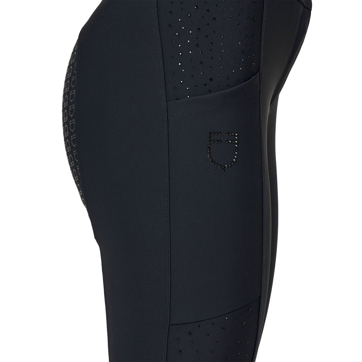 Equestro Rhinestone Breeches - Black