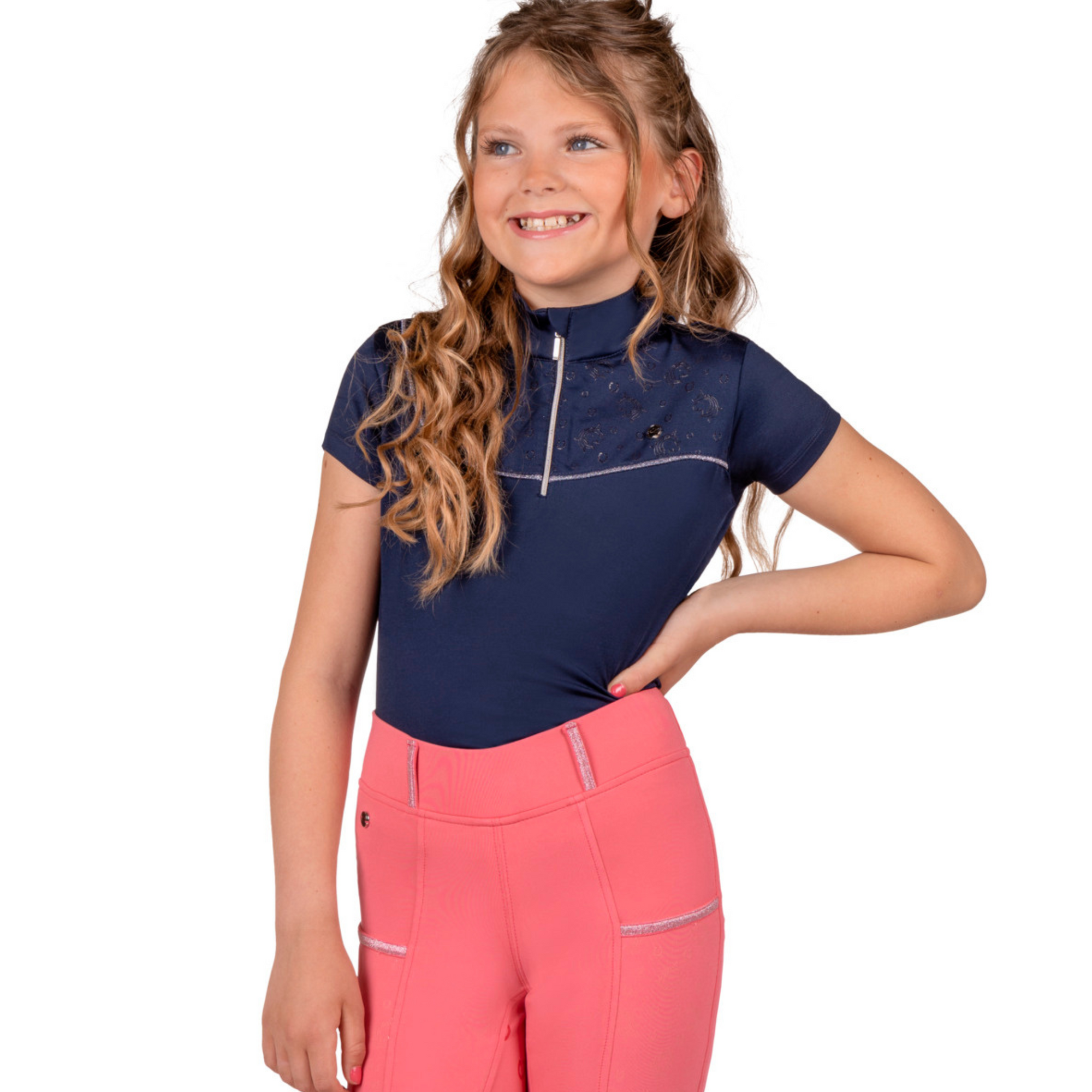 QHP Jaily Kids Shirt - Evening Blue