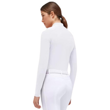 Load image into Gallery viewer, Cavalleria Toscana Long Sleeve Zip Polo - White
