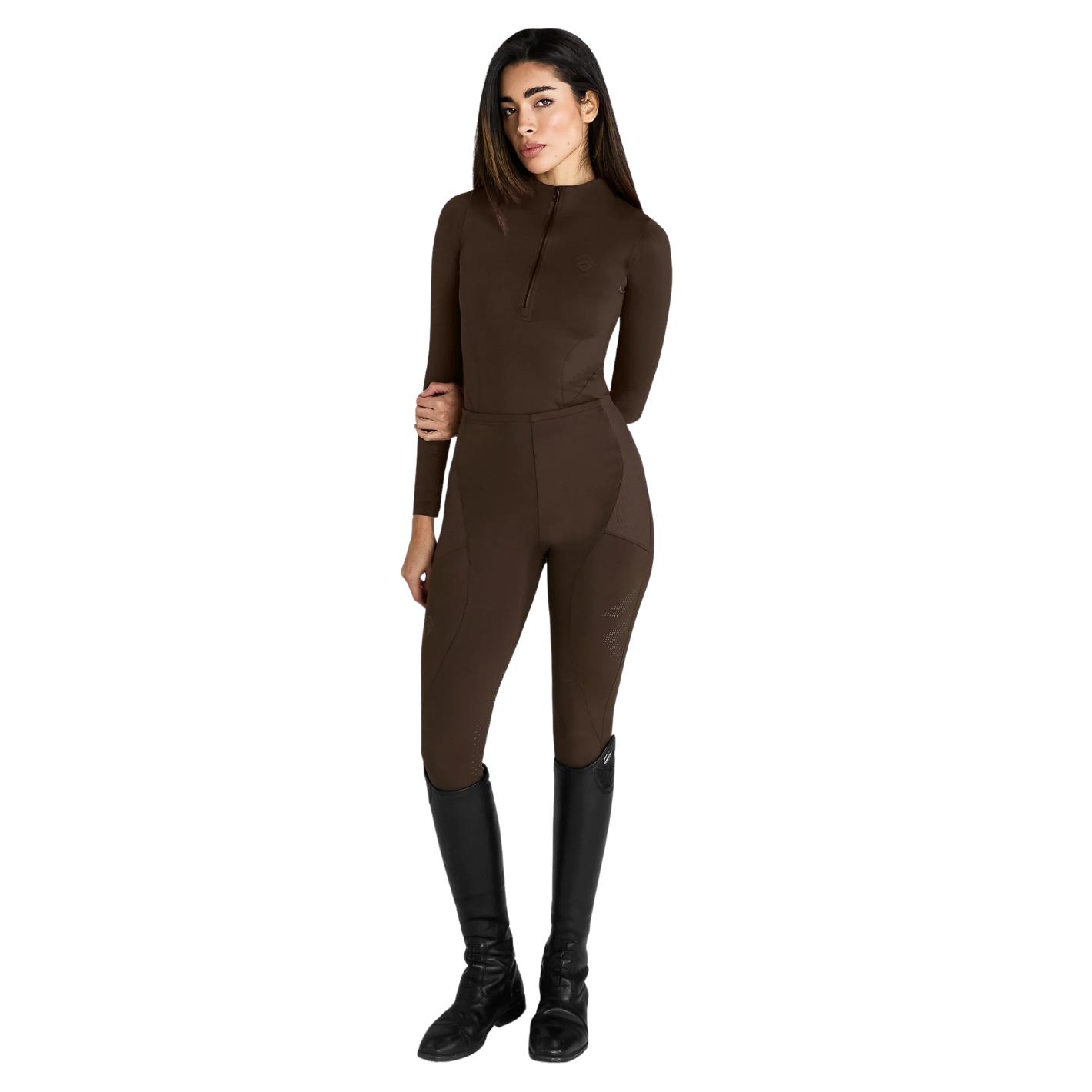 Aztec Diamond Core Long Sleeve Base Layer - Mocha