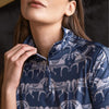 Ronner Plume Short Sleeve Steed Print - Shadow Blue