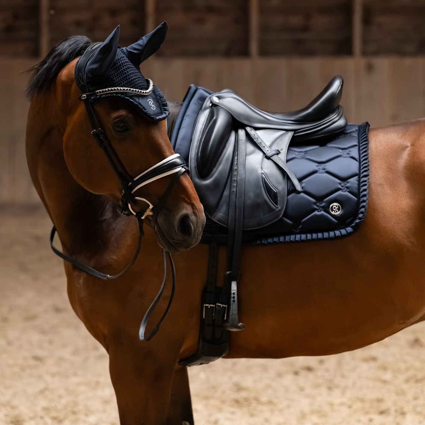 PS of Sweden Ruffle Dressage Pad - Navy