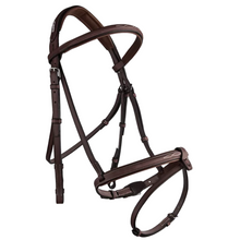 Load image into Gallery viewer, CWD Raised French Noseband Bridle - Brown
