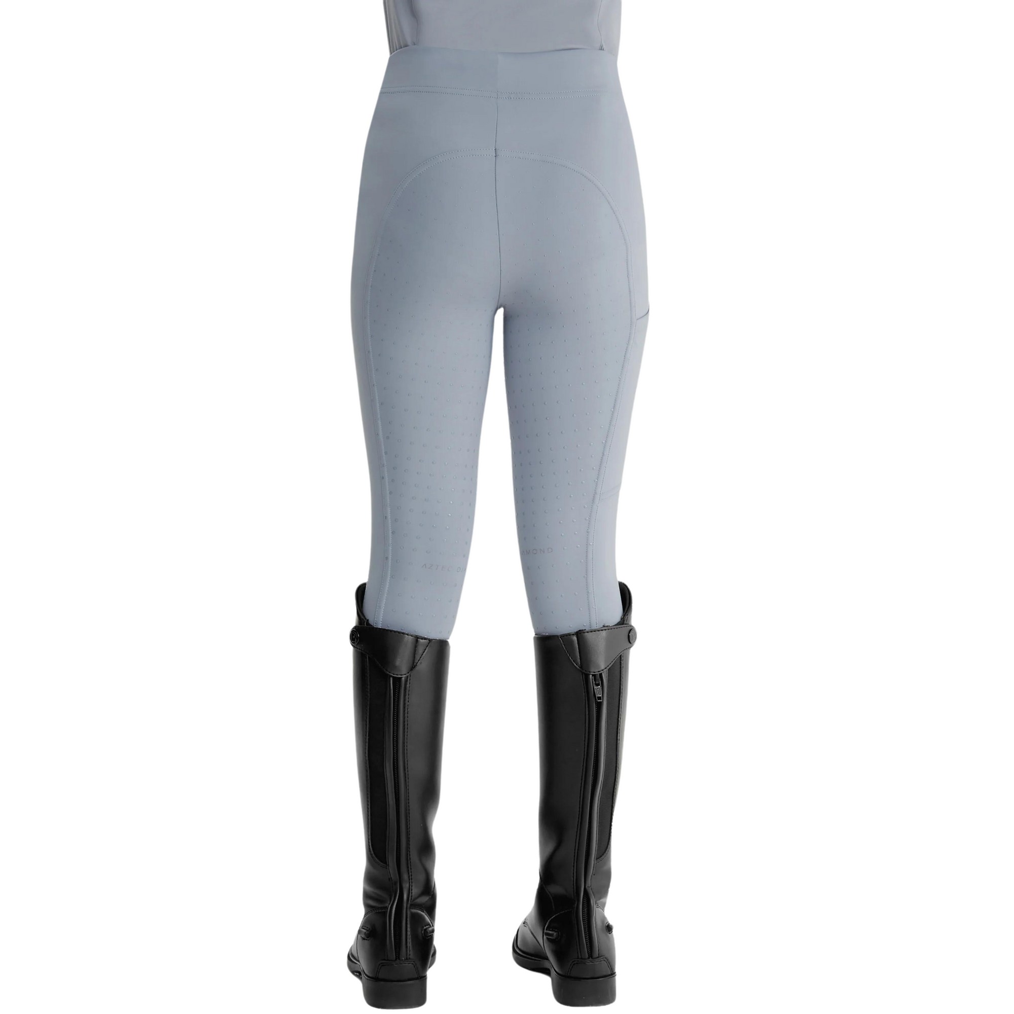 Aztec Diamond Kids Leggings - Ash Blue