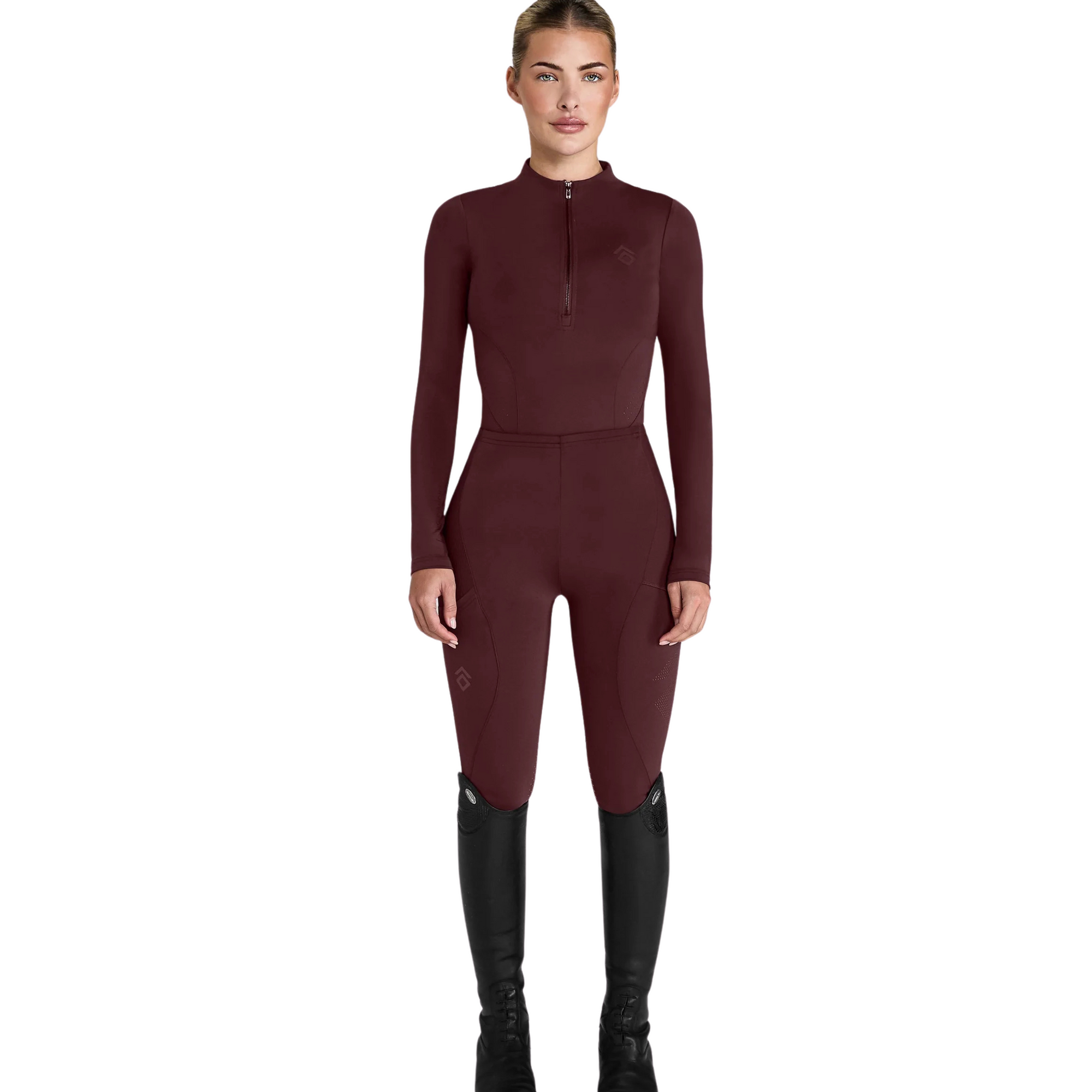 Aztec Diamond Core Long Sleeve Base Layer - Cherry