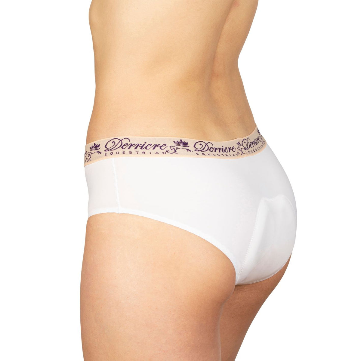 Derriere Equestrian Performance Padded Panty - White
