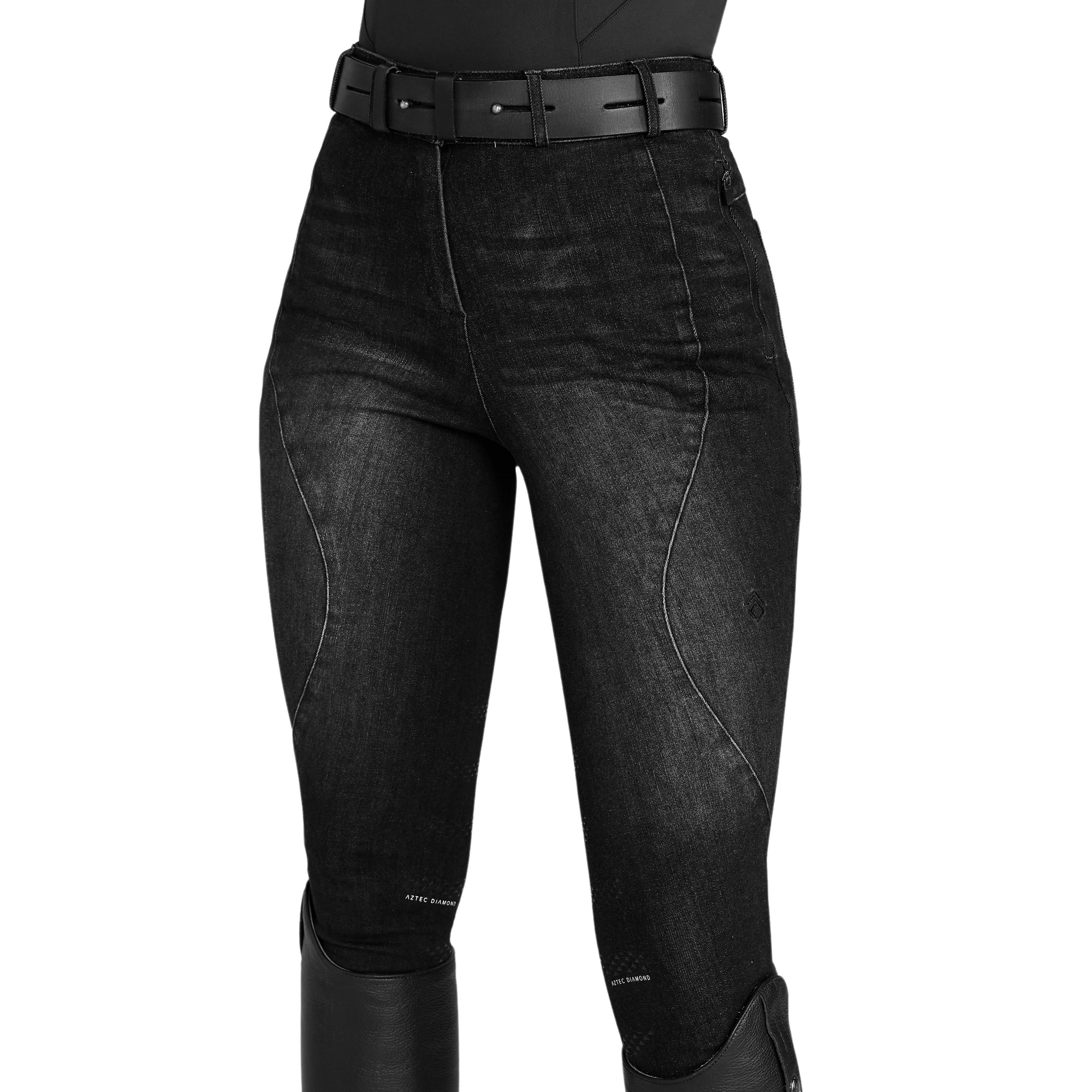 Aztec Diamond Premium Denim Breeches - Black