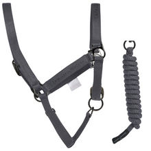 Load image into Gallery viewer, Cavalleria Toscana Headcollar &amp; Leadrope Set - Grey
