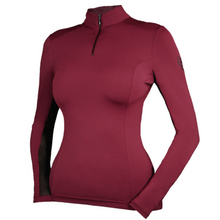 Load image into Gallery viewer, Equestrian Stockholm Air Breeze Top - Bordeaux
