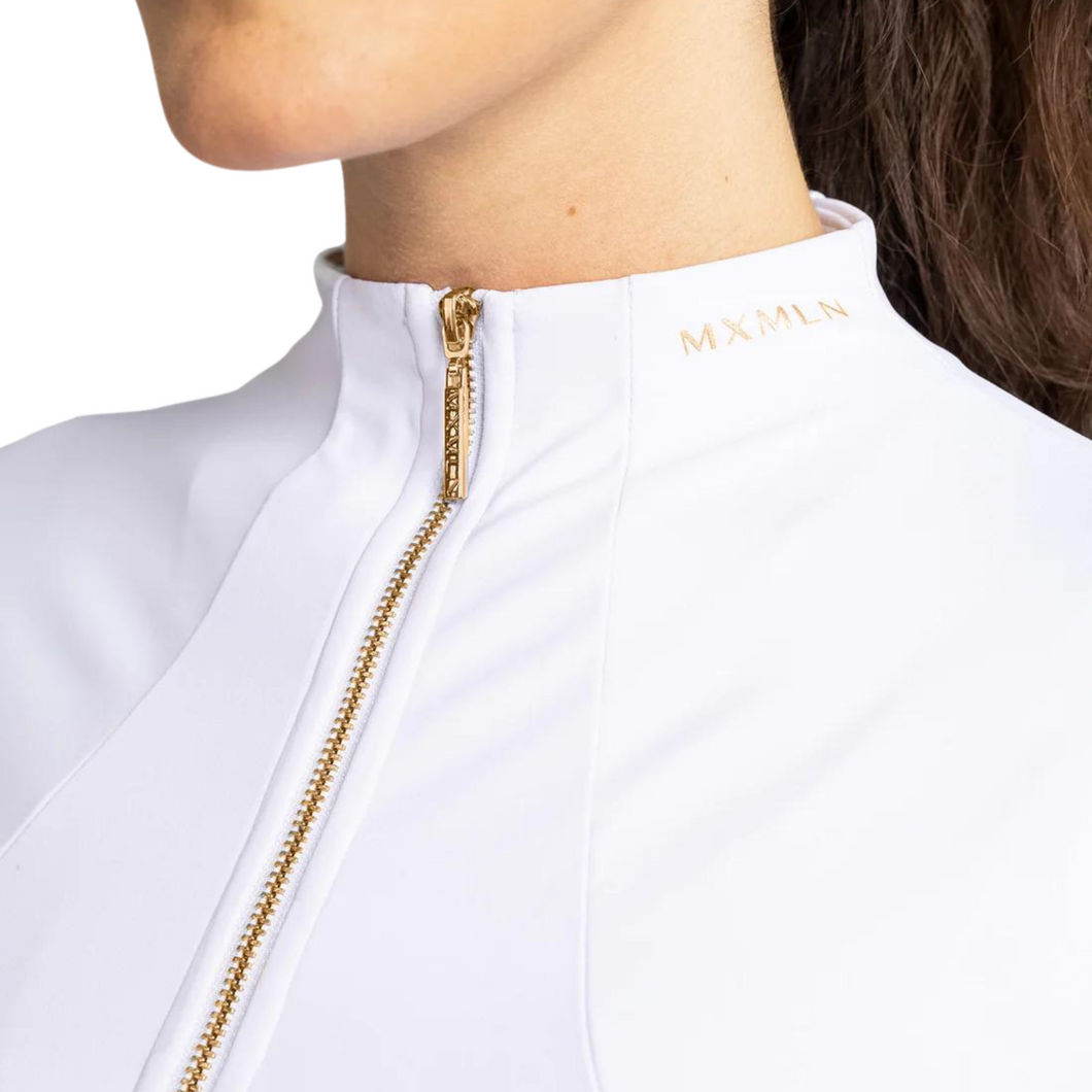 Maximilian Equestrian Short Sleeve Base Layer - White/Gold