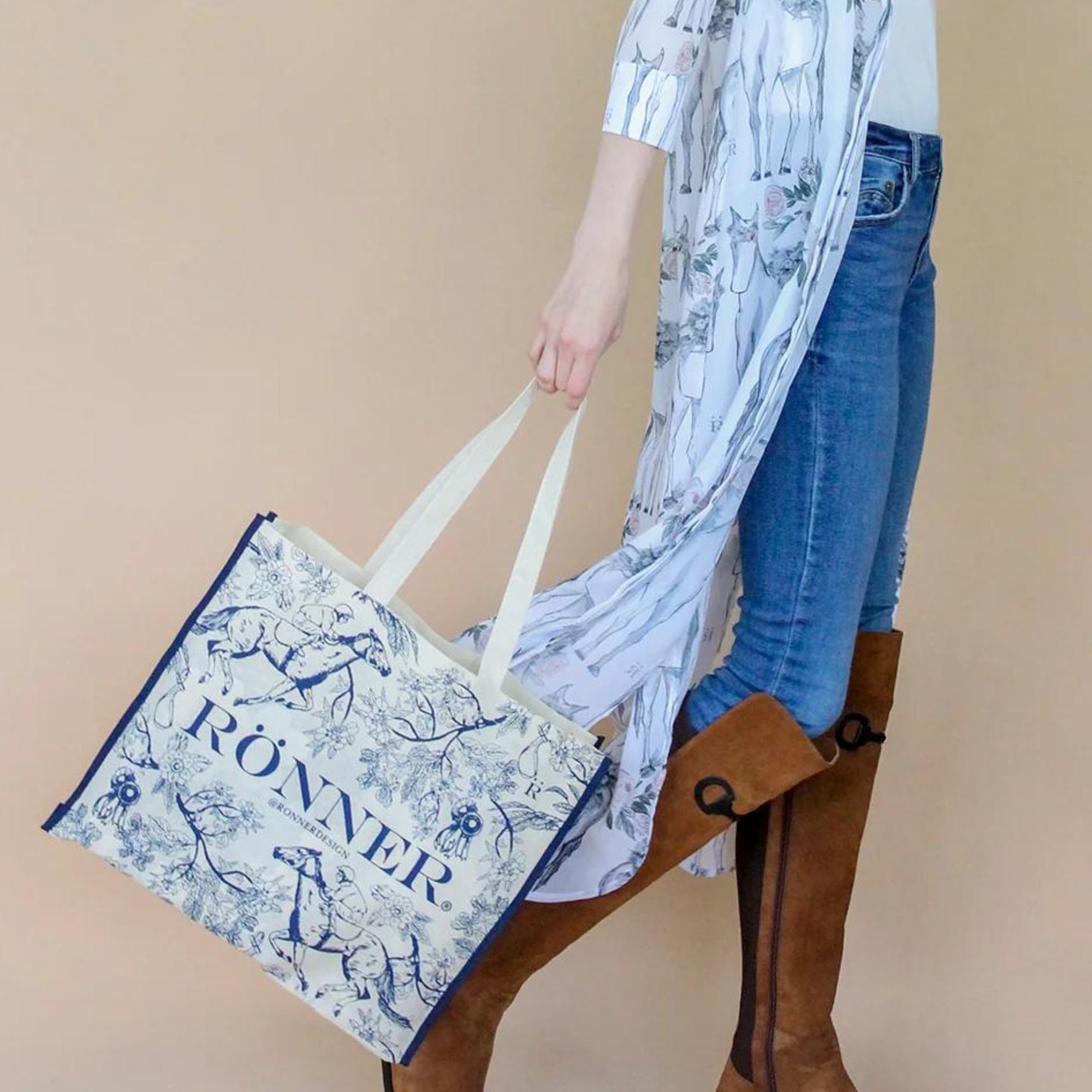 Ronner Cotton Tote - Blue