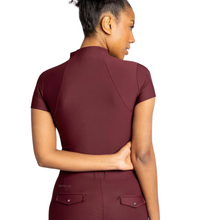 Load image into Gallery viewer, Maximilian Equestrian Short Sleeve Base Layer - Burgundy
