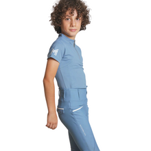 Load image into Gallery viewer, Maximilian Equestrian Kids Short Sleeve Base Layer - Storm Blue
