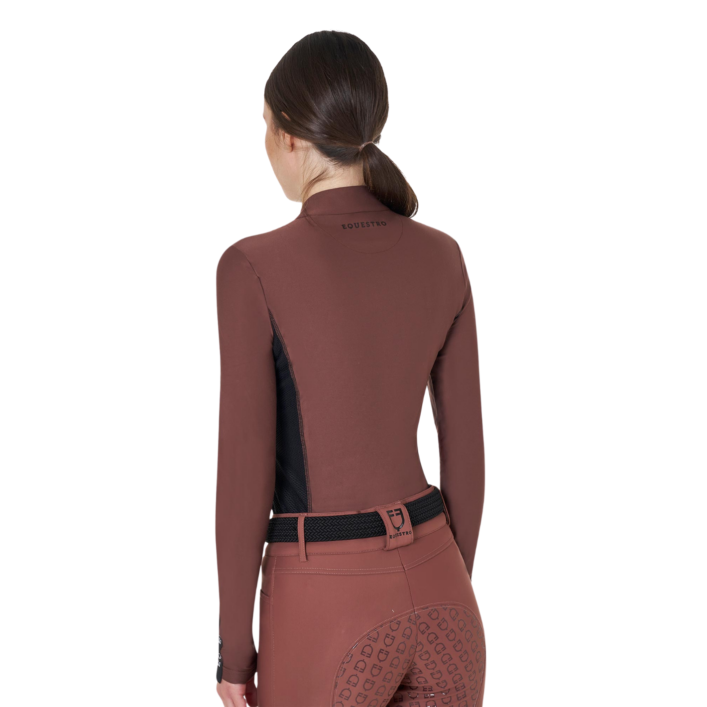 Equestro Long Sleeve Base Layer - Marron