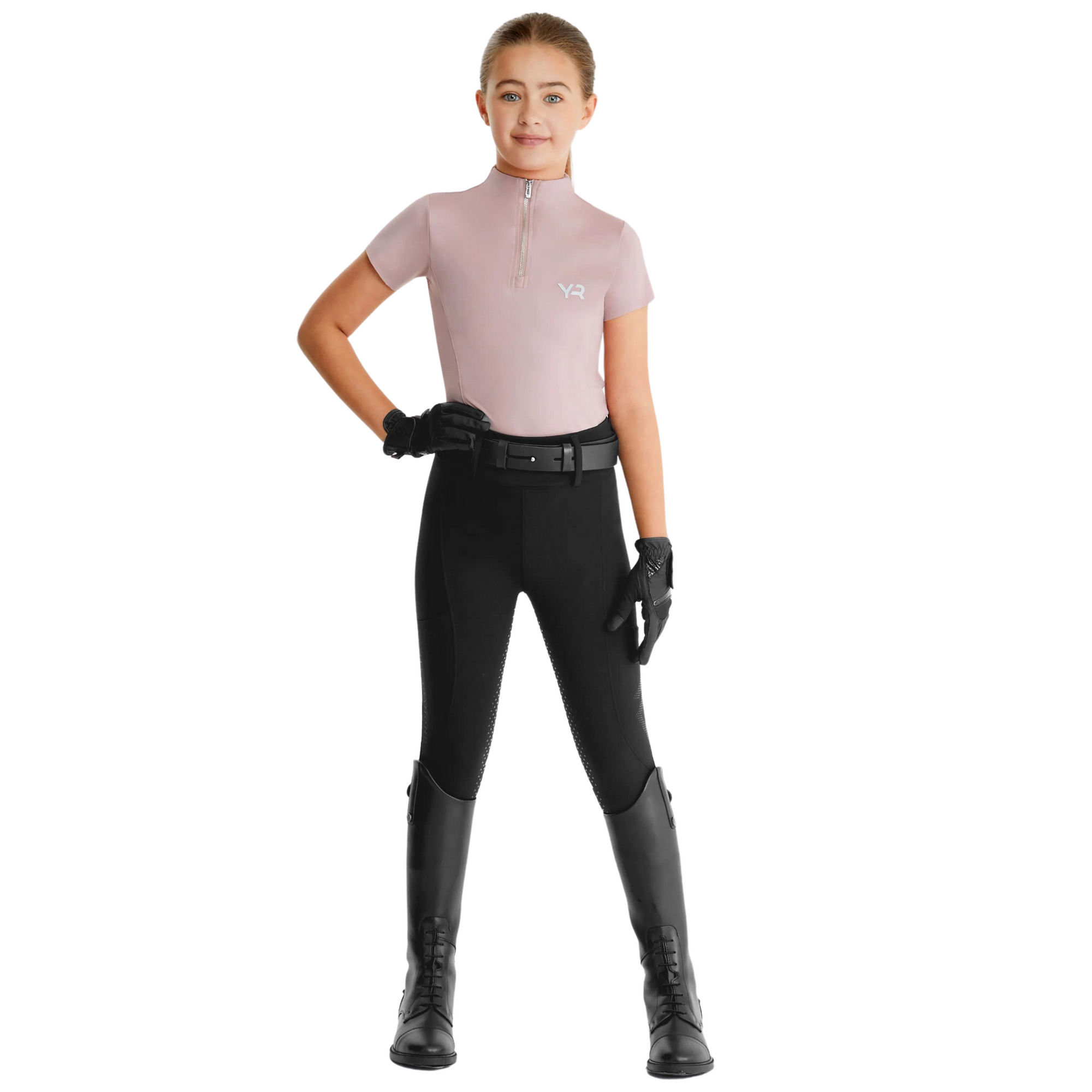 Aztec Diamond Short Sleeve Kids Base Layer - Pink