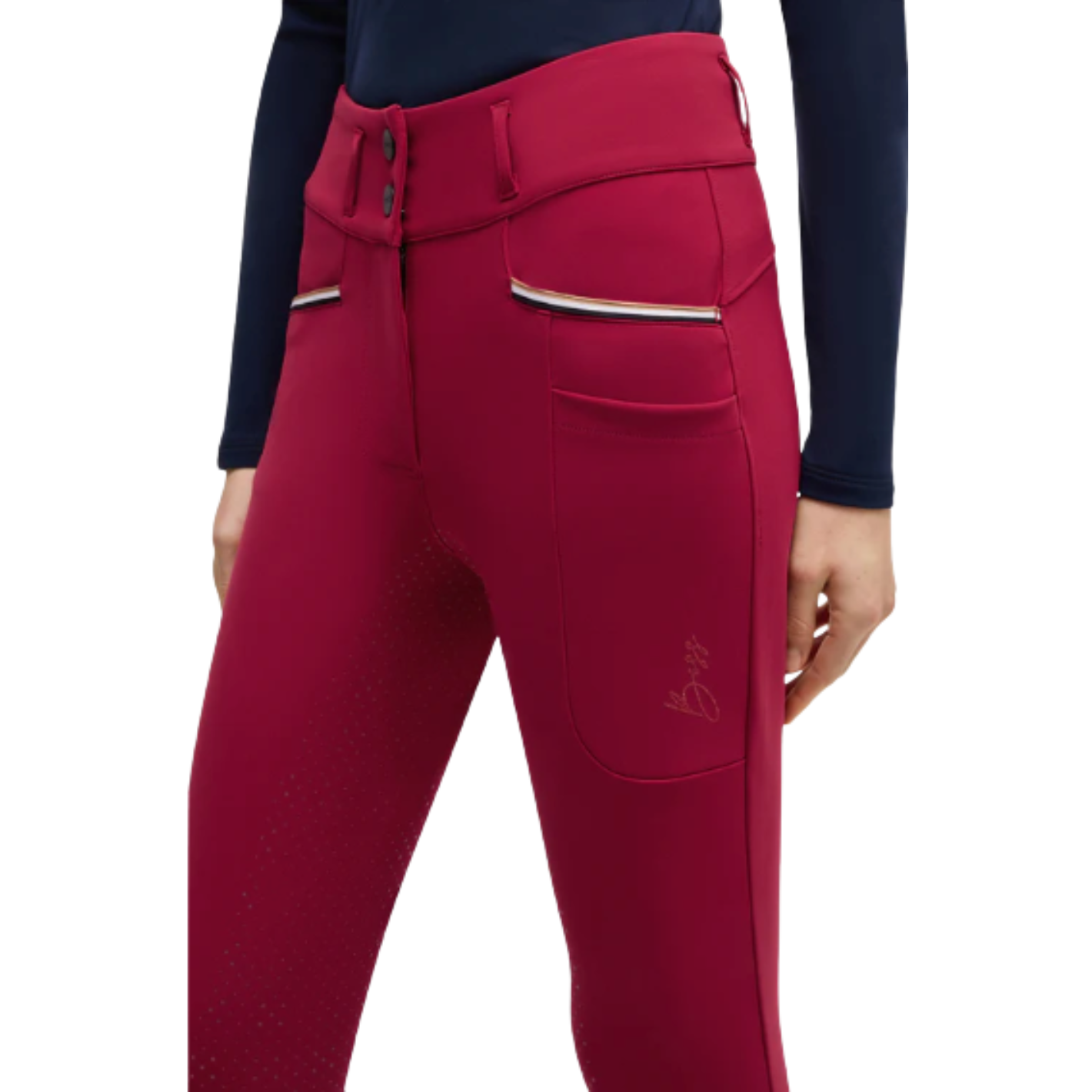 Boss Equestrian Hailey Full Grip High Waist Breeches - Red Dahlia