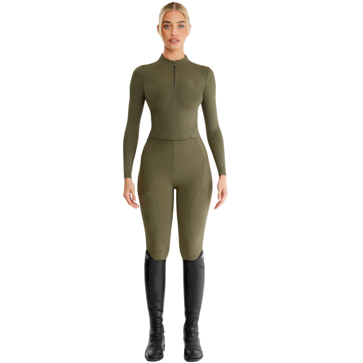 Aztec Diamond Core Long Sleeve Base Layer - Green