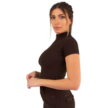 Load image into Gallery viewer, Maximilian Equestrian Short Sleeve Base Layer - Chocolate
