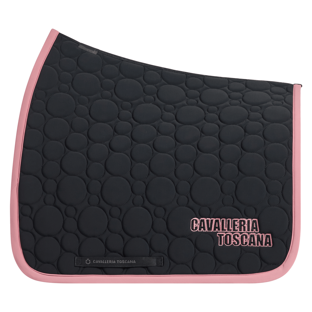 Cavalleria Toscana Circular Dressage Pad - Black/Pink