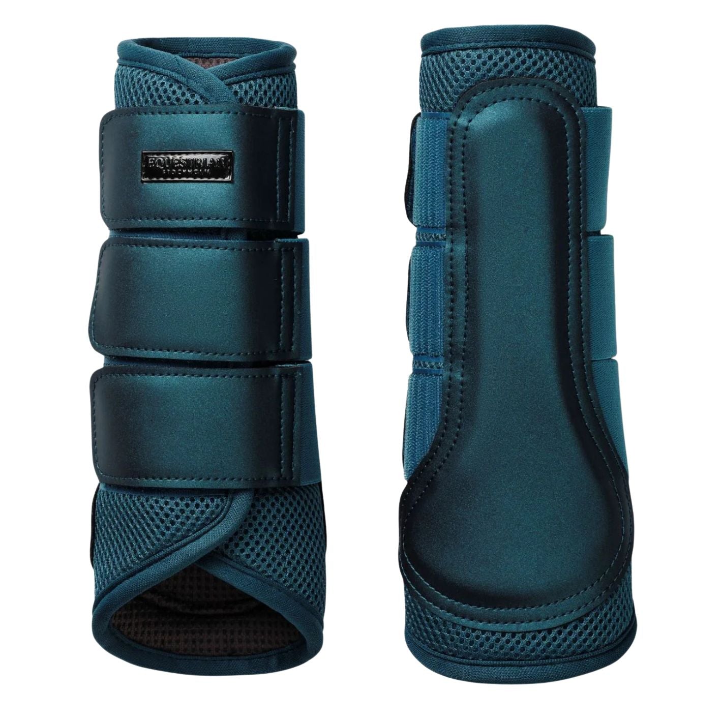 Equestrian Stockholm Classic Mesh Brushing Boots - Teal Blue