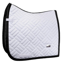 Load image into Gallery viewer, Equestrian Stockholm Dressage Pad - Modern White Black Edition
