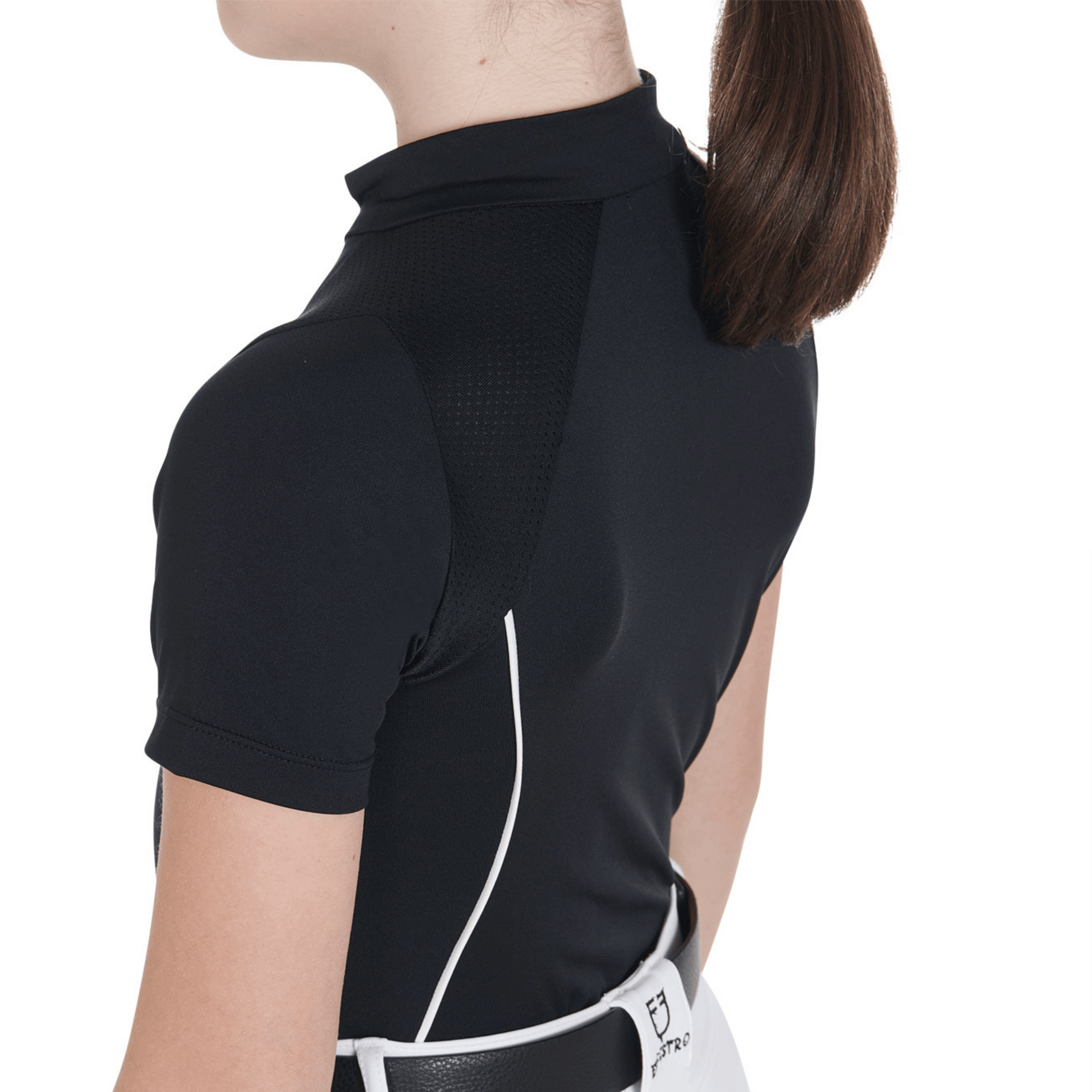 Equestro Kids Training Polo - Black