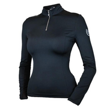 Load image into Gallery viewer, Equestrian Stockholm Air Breeze Top - Black Edition

