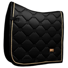 Load image into Gallery viewer, Equestrian Stockholm Dressage Pad - Black Gold
