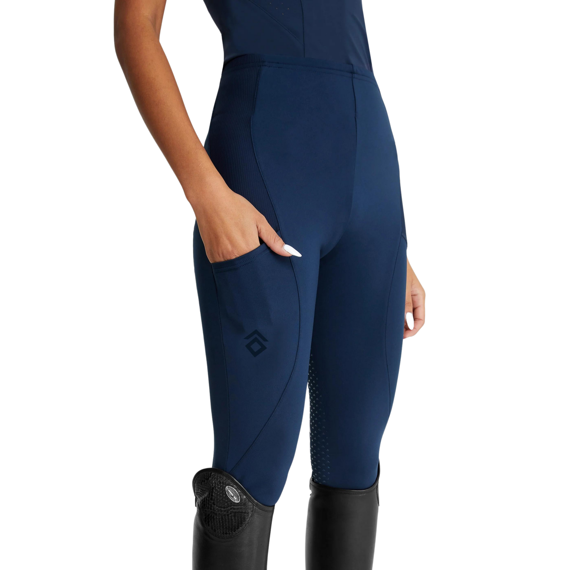 Aztec Diamond Core Leggings - Navy