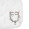 Equestro Rhinestone Dressage Pad - White