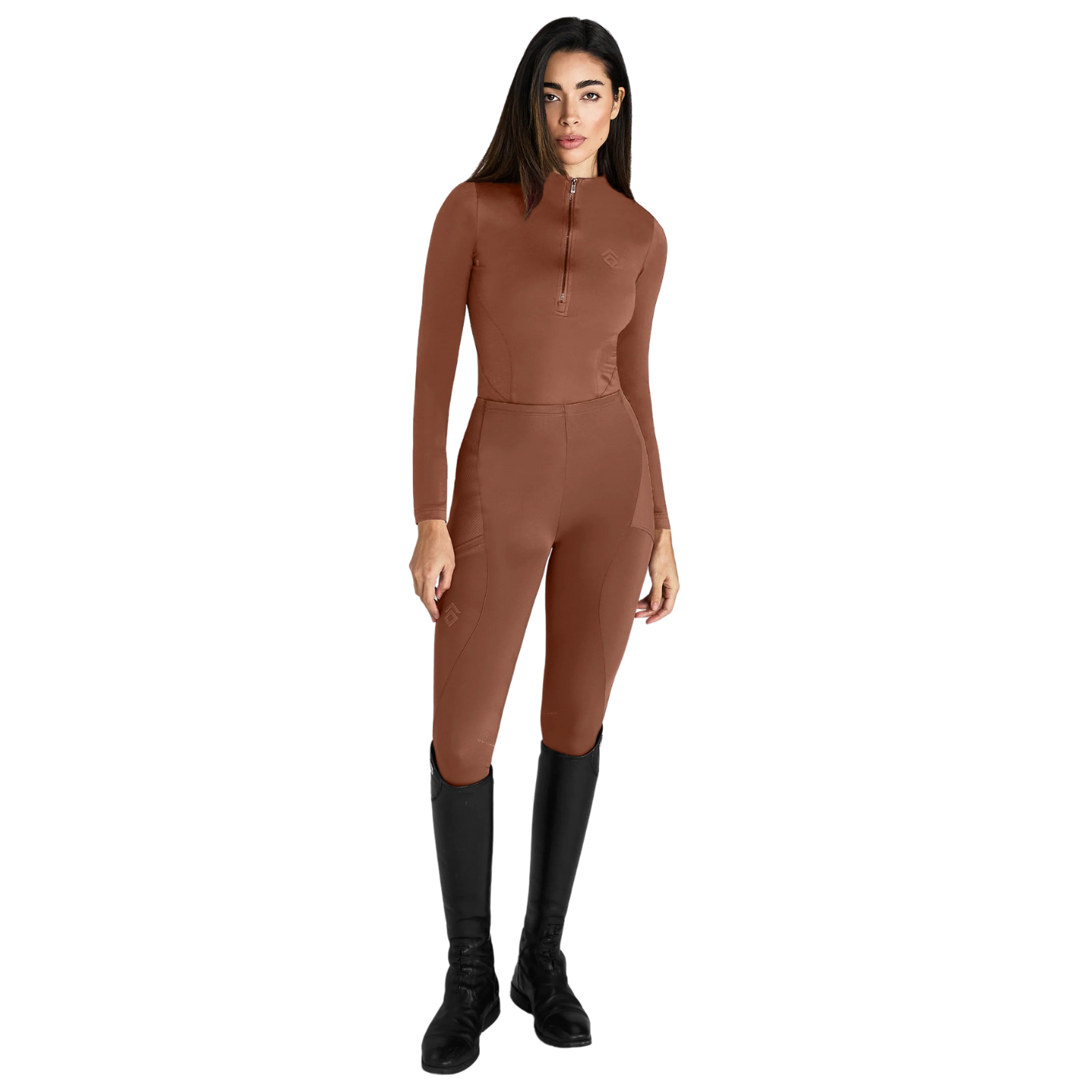 Aztec Diamond Core Long Sleeve Base Layer - Chestnut