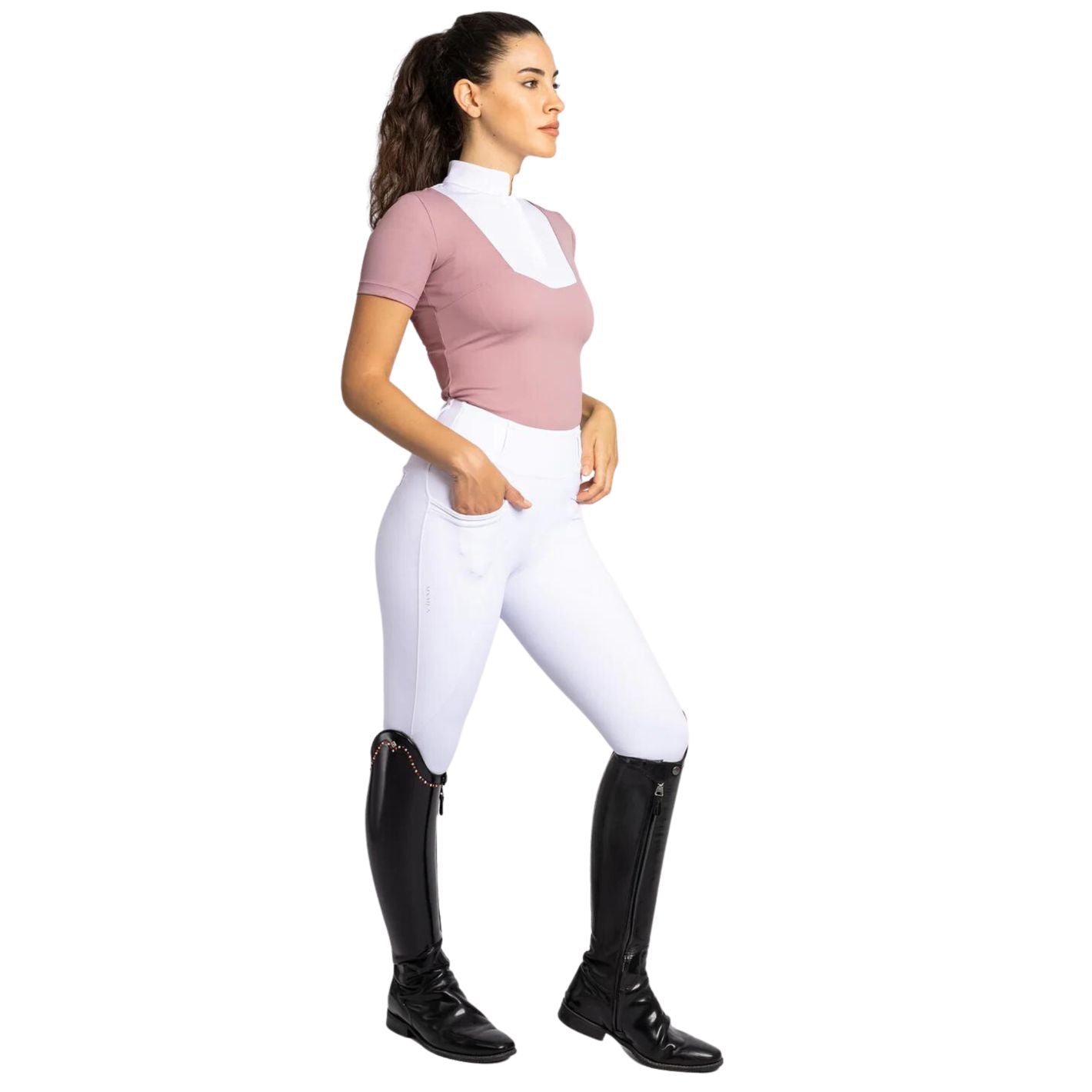 Maximilian Equestrian Sienna Short Sleeve Shirt - Rose Taupe