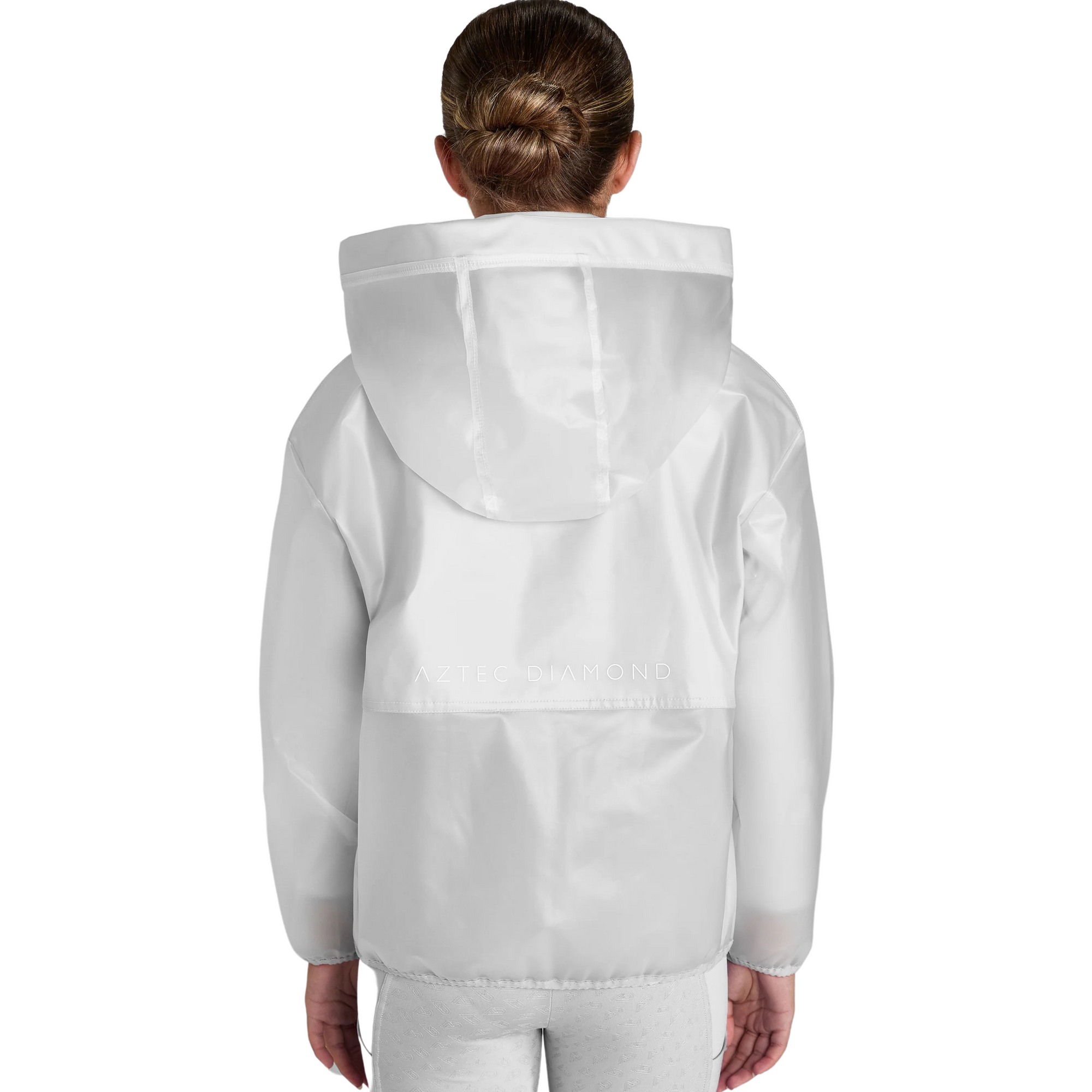 Aztec Diamond Kids Rain Jacket - Silver