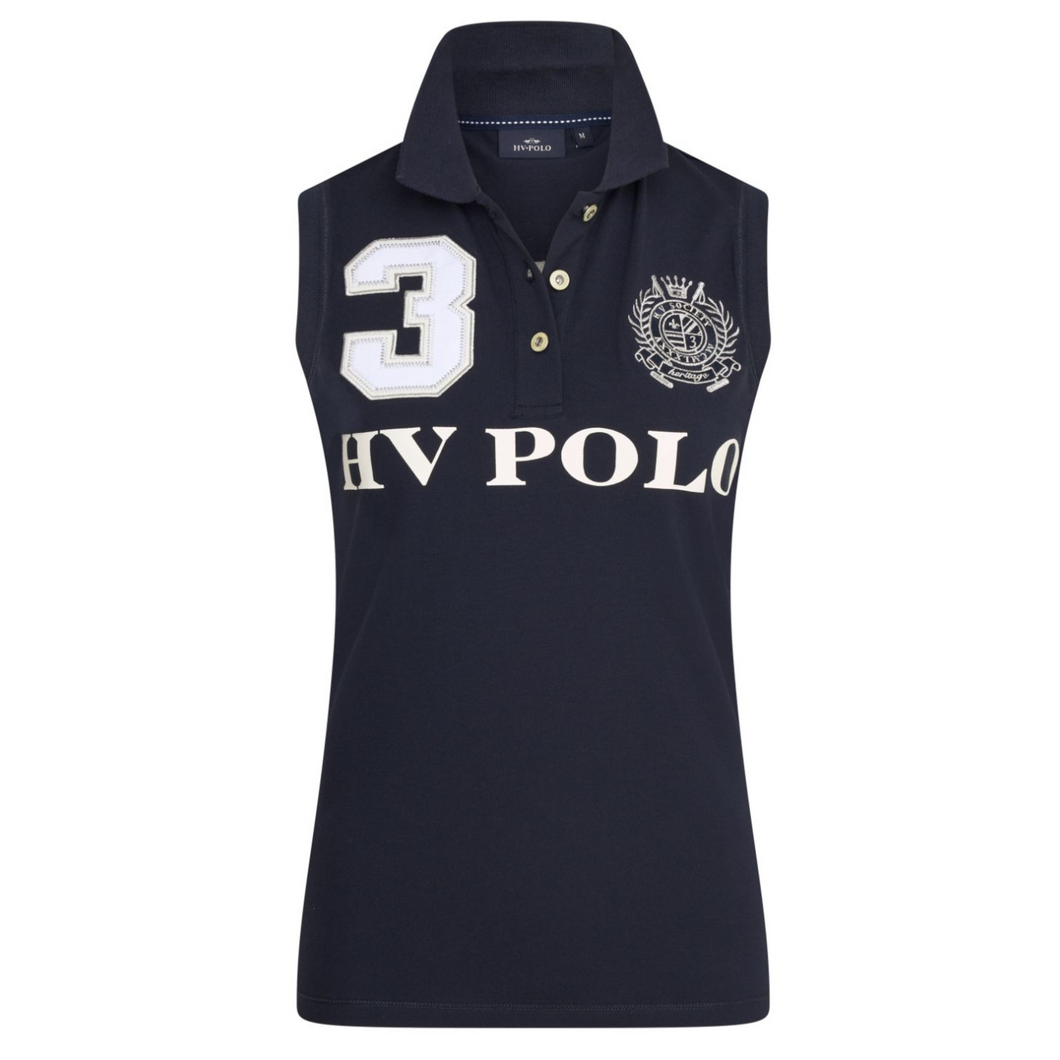 HV Polo Favouritas Sleeveless Polo Shirt - Navy