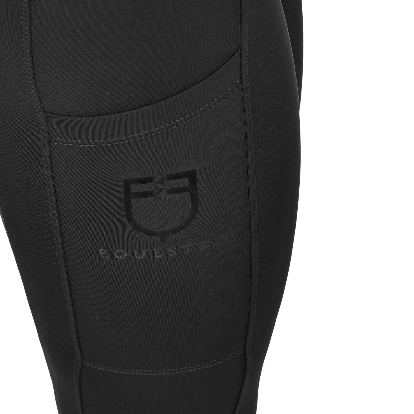 Equestro High Waist Leggings - Black