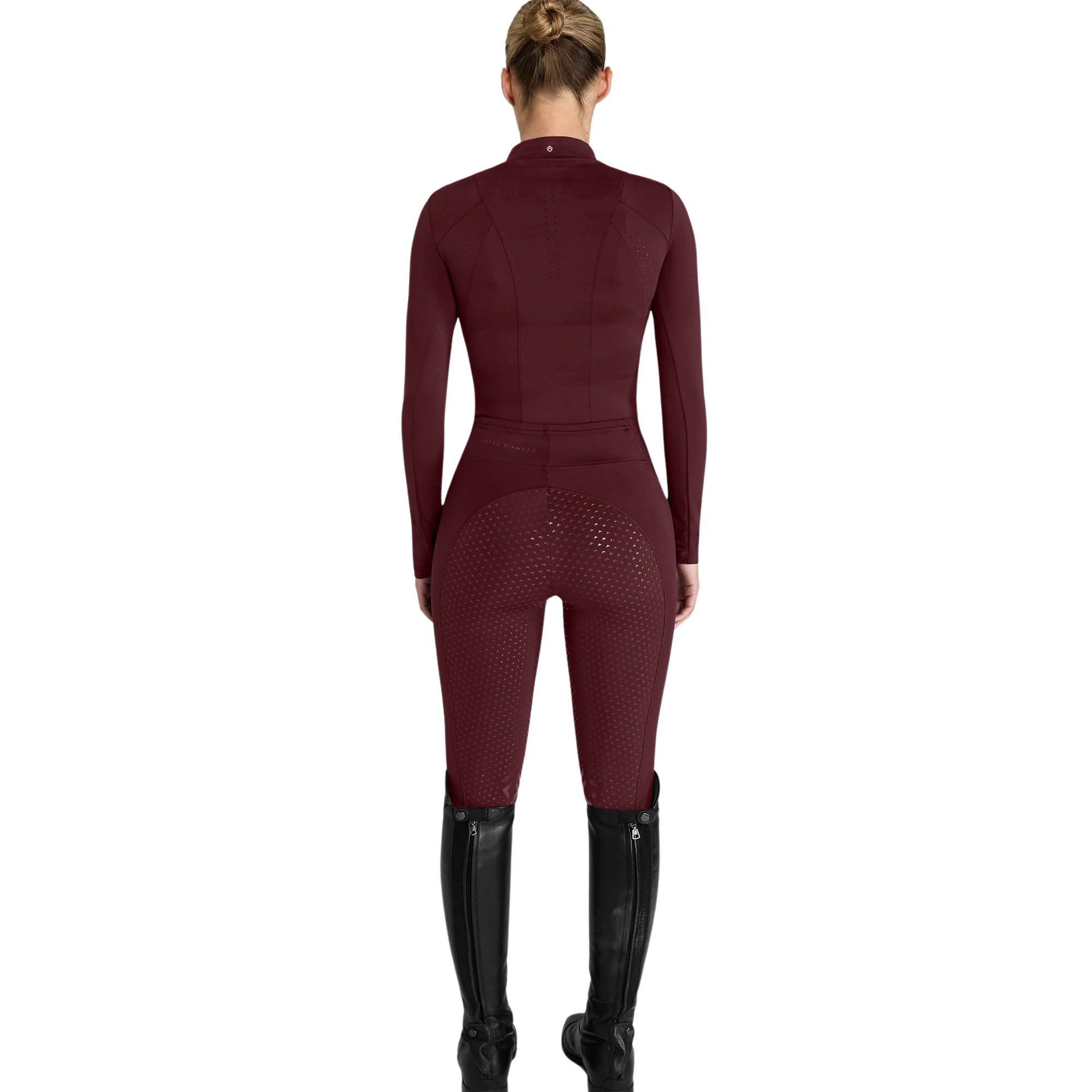 Aztec Diamond Core Leggings - Cherry