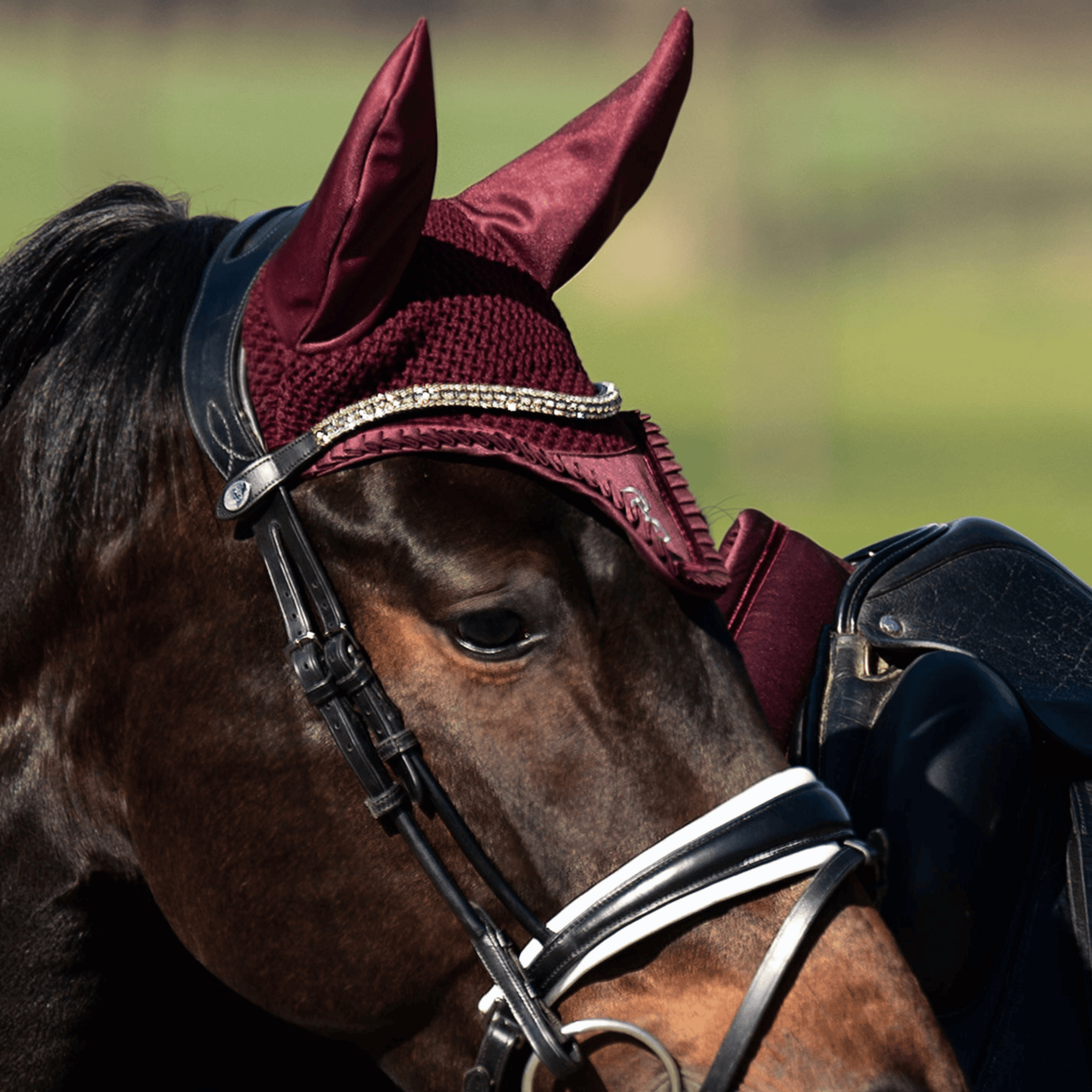 PS of Sweden Ear Bonnet Ruffle - Plum