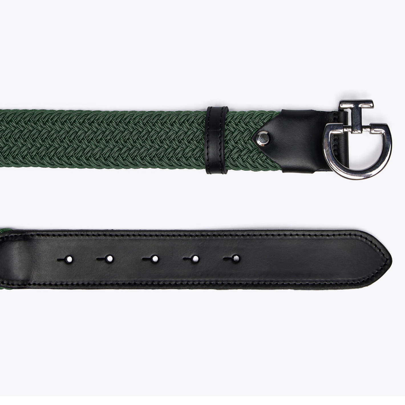 Cavalleria Toscana Ladies Elastic Belt - Jungle Green/Black