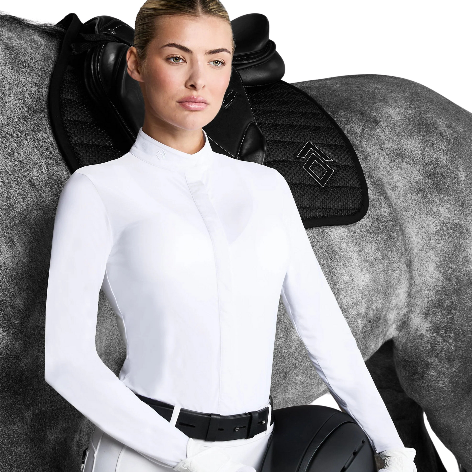 Aztec Diamond Lightweight Long Sleeve Shirt - White