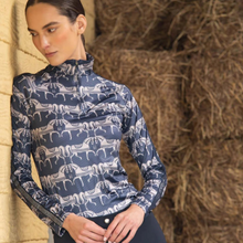 Load image into Gallery viewer, Ronner Plume Long Sleeve Steed Print - Shadow Blue
