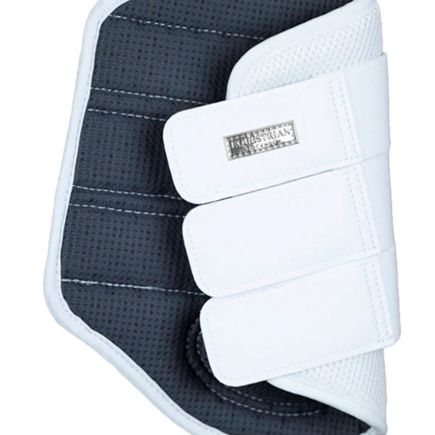 Equestrian Stockholm Mesh Brushing Boots - White Silver