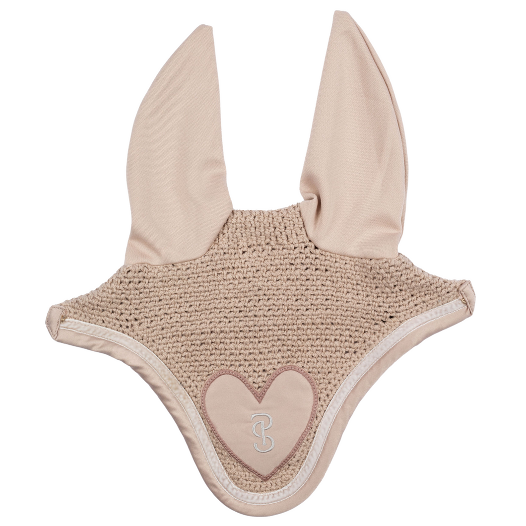 PS of Sweden Heart Ear Bonnet - Silk Taupe