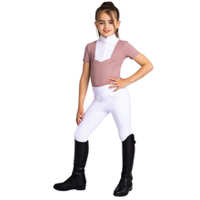 Load image into Gallery viewer, Maximilian Equestrian Kids Sienna Short Sleeve Shirt - Rose Taupe
