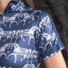 Ronner Plume Short Sleeve Steed Print - Shadow Blue