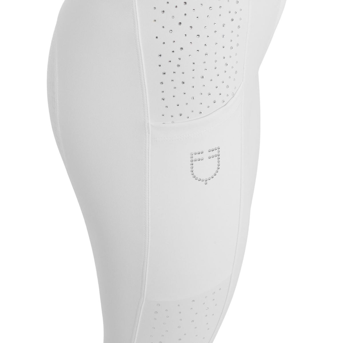 Equestro Rhinestone Breeches - White